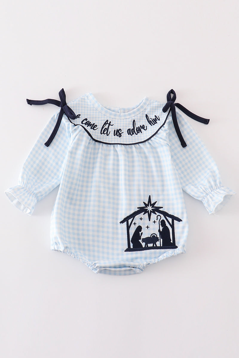Nativity embroidery girl bubble