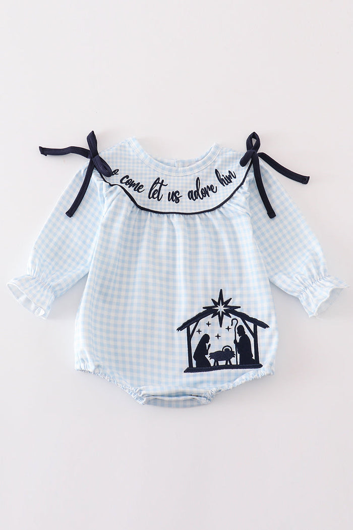 Nativity embroidery girl bubble