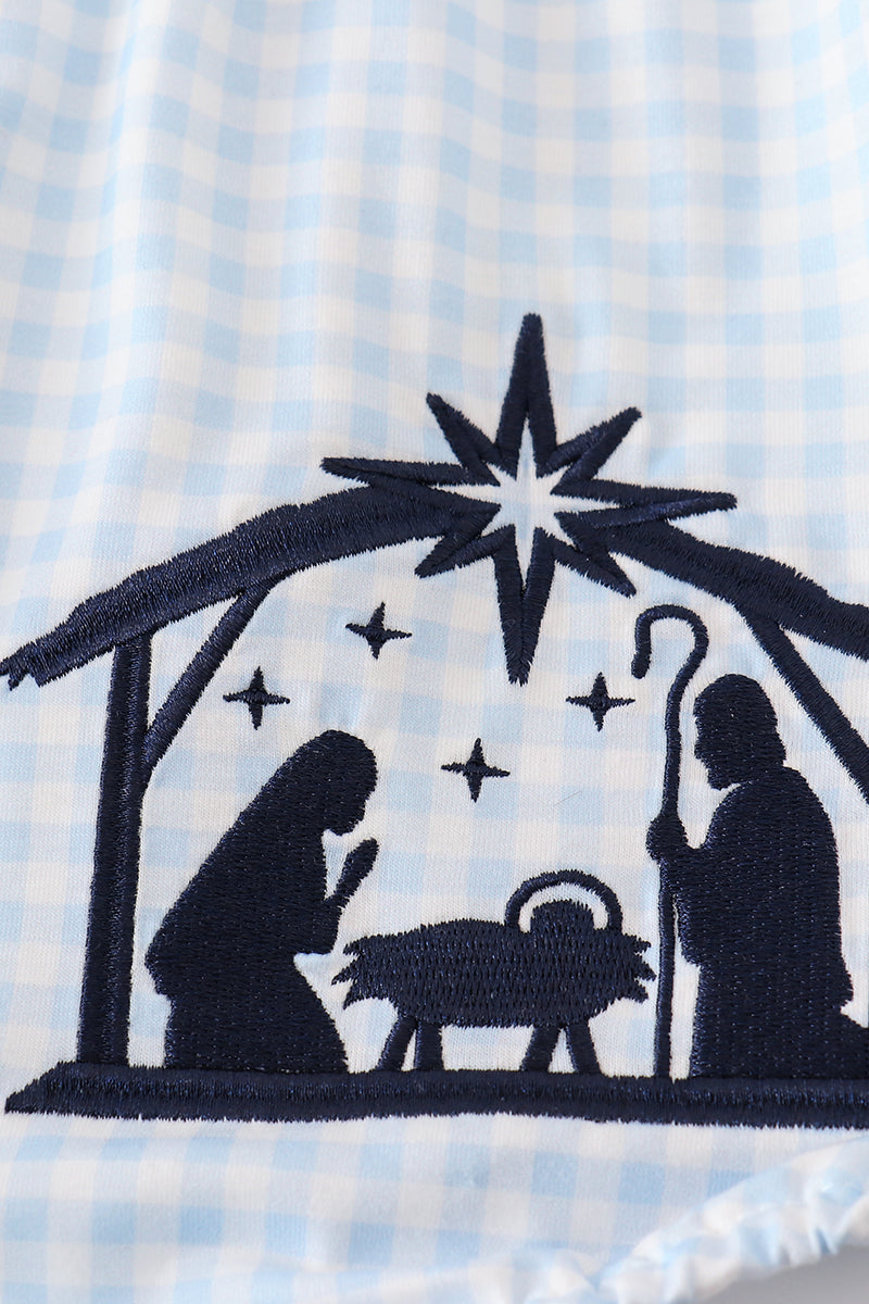 Nativity embroidery girl bubble