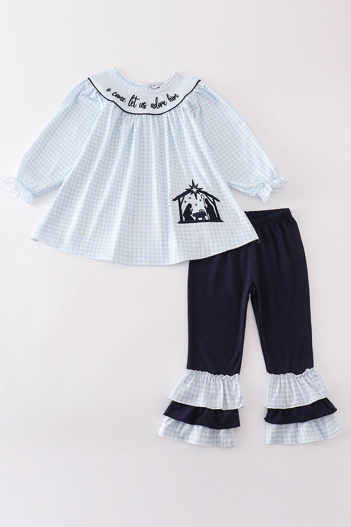 Nativity embroidery girl set