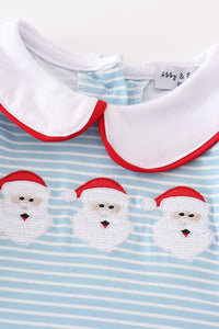 Santa claus embroider boy romper