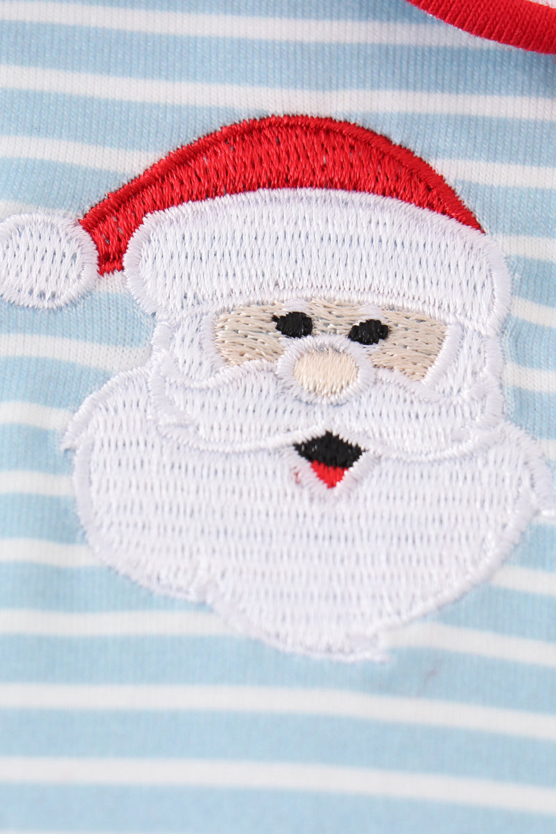 Santa claus embroider boy romper