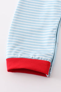 Santa claus embroider boy romper
