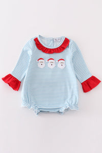 Santa claus embroider girl bubble