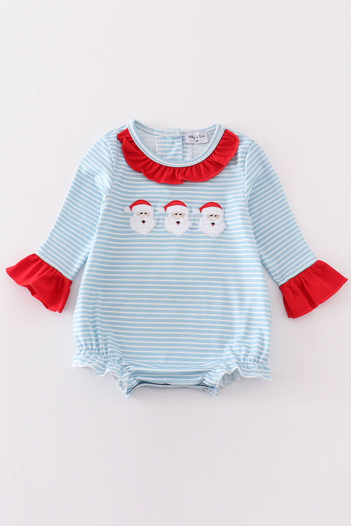 Santa claus embroider girl bubble