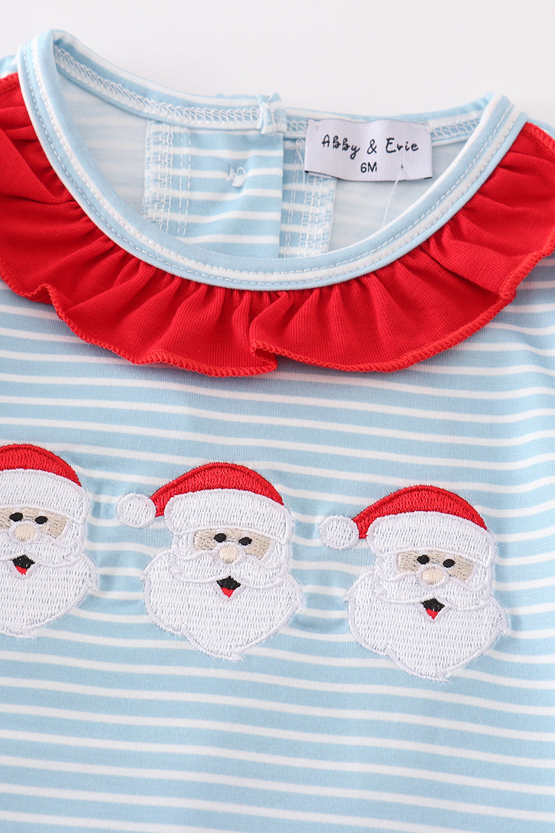Santa claus embroider girl bubble