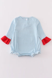 Santa claus embroider girl bubble