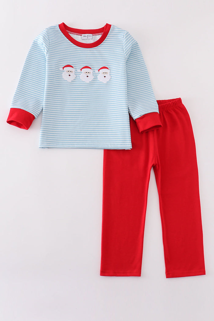 Santa claus embroide boy set
