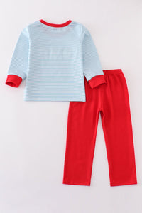 Santa claus embroide boy set