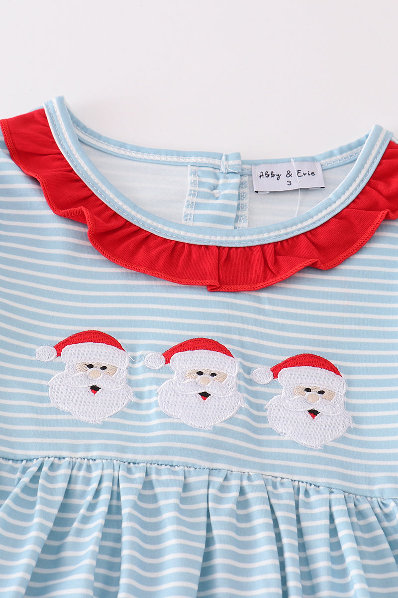 Santa claus embroidery girl set