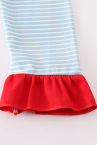 Santa claus embroidery girl set