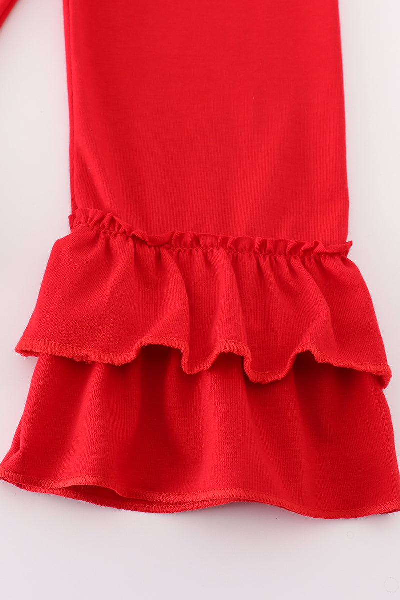 Santa claus embroidery girl set