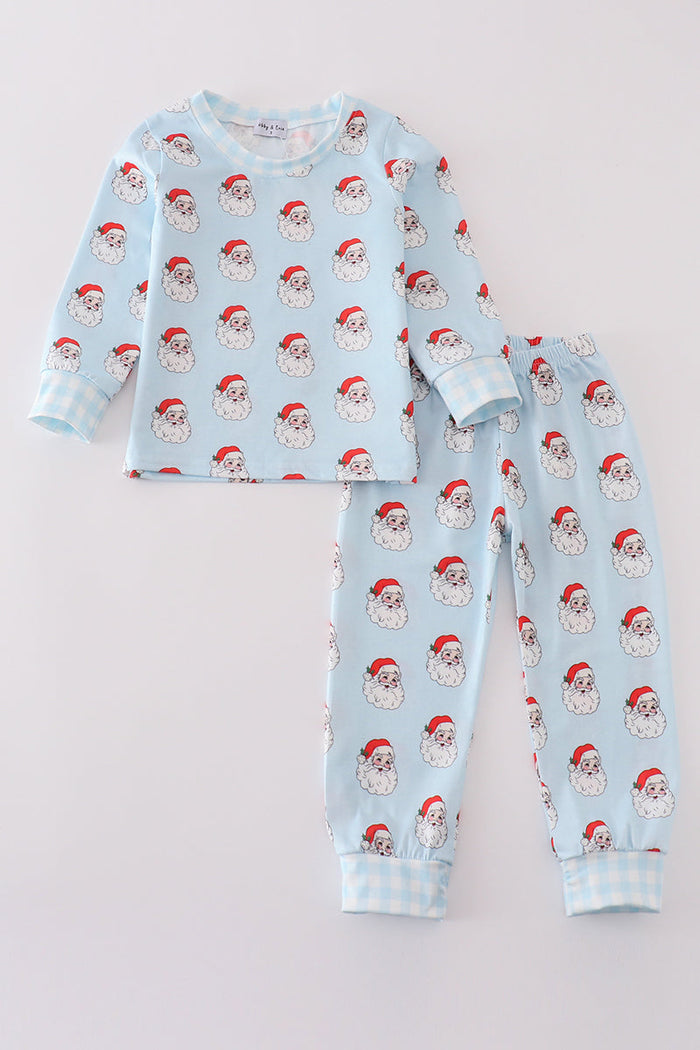 Santa print boy pajamas