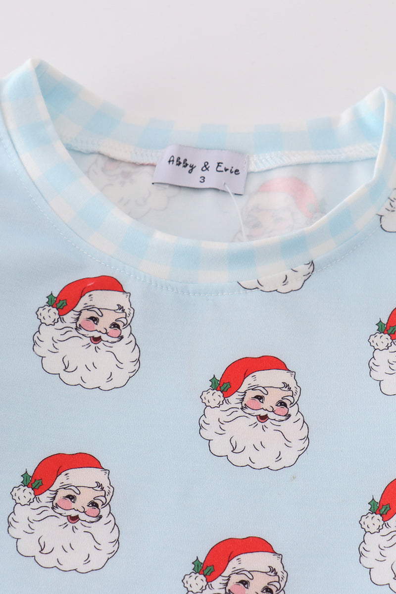 Santa print boy pajamas
