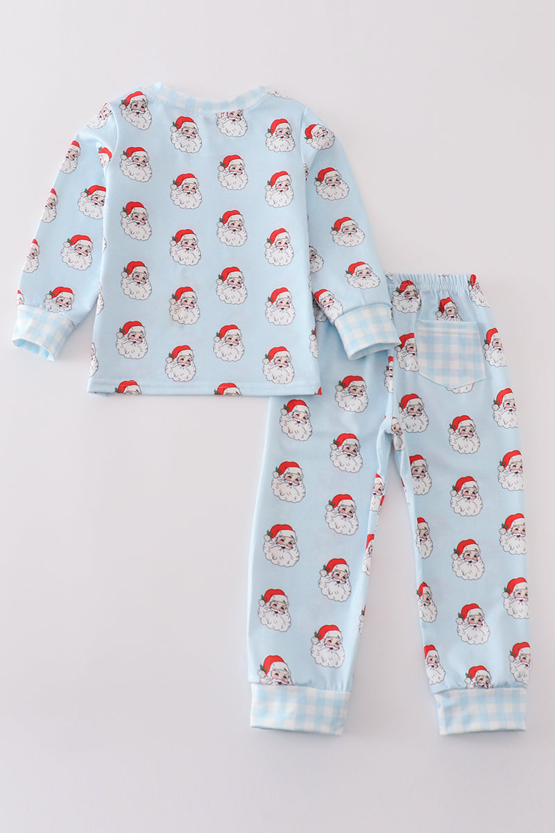 Santa print boy pajamas
