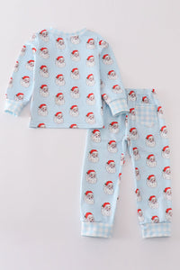 Santa print boy pajamas