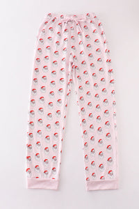 Santa print mom pajama pants