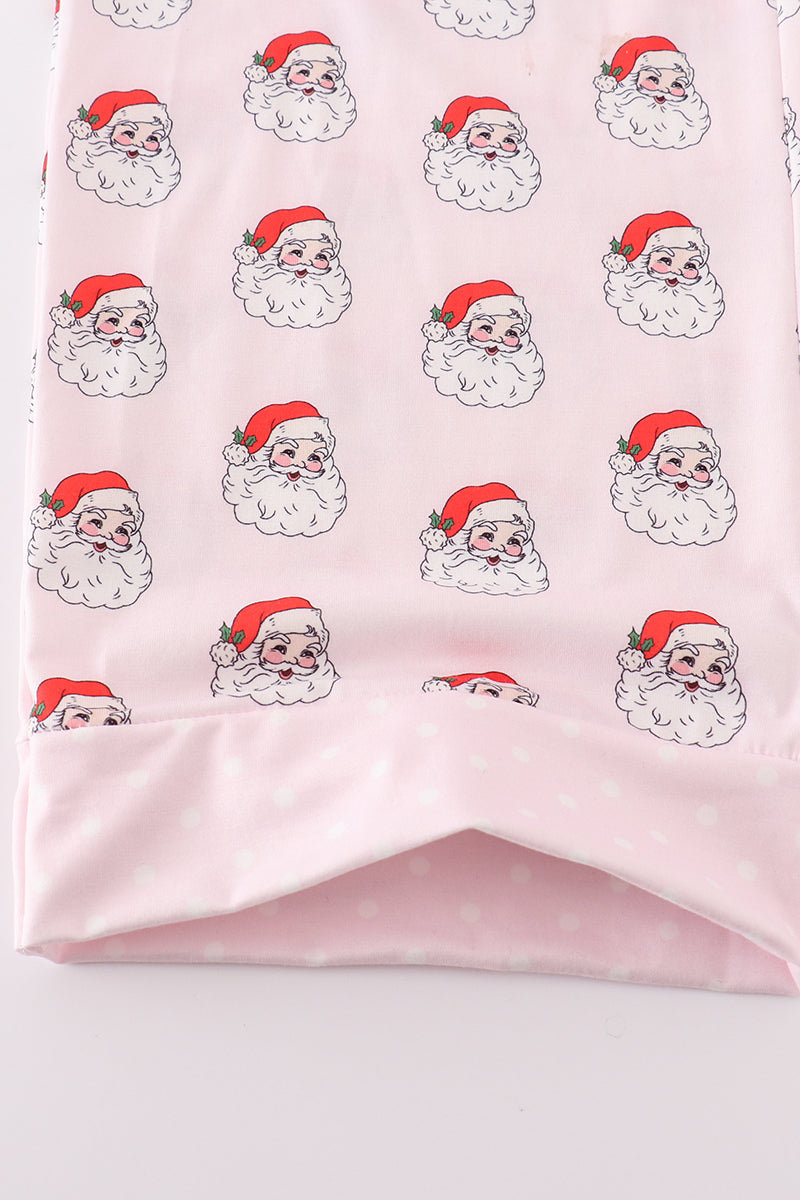 Santa print mom pajama pants