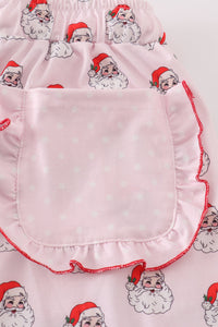 Santa print mom pajama pants