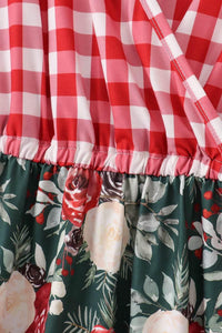 Red Floral Gingham Mom&Me Dress - Essential Southern Charm