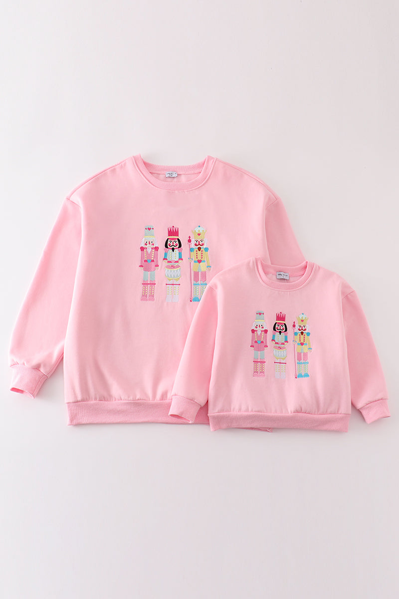 Nutcracker embroidery mom&me fleece sweatshirt
