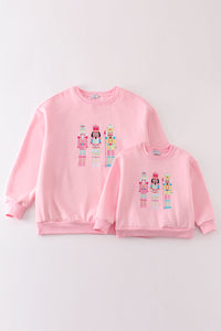Nutcracker embroidery mom&me fleece sweatshirt