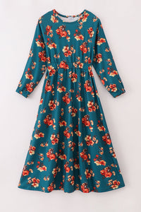 Green Floral Print Mom&Me Dress - Essential Southern Charm