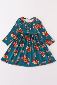 Green Floral Print Mom&Me Dress - Essential Southern Charm