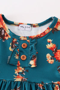 Green Floral Print Mom&Me Dress - Essential Southern Charm