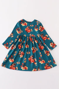 Green Floral Print Mom&Me Dress - Essential Southern Charm