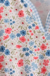 Pink&Blue Floral Print Women Dress - Essential Southern Charm