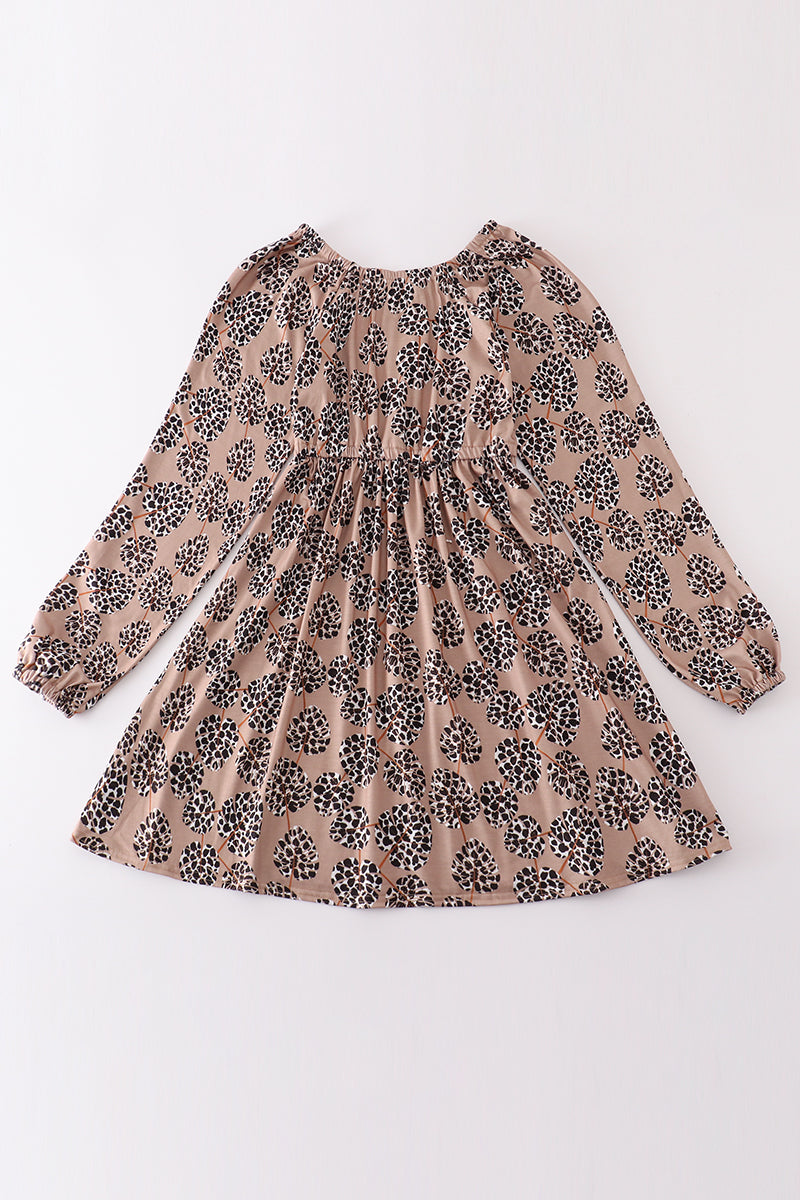 Leopard Botanical Print Women Dress - Essential Southern Charm