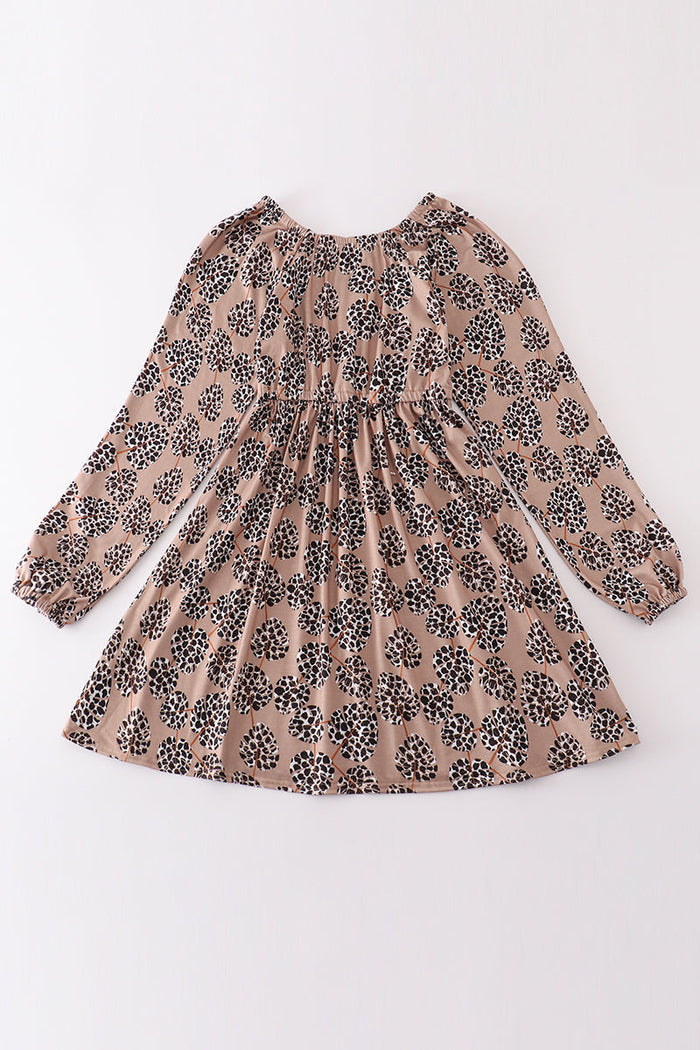 Leopard Botanical Print Women Dress - Essential Southern Charm