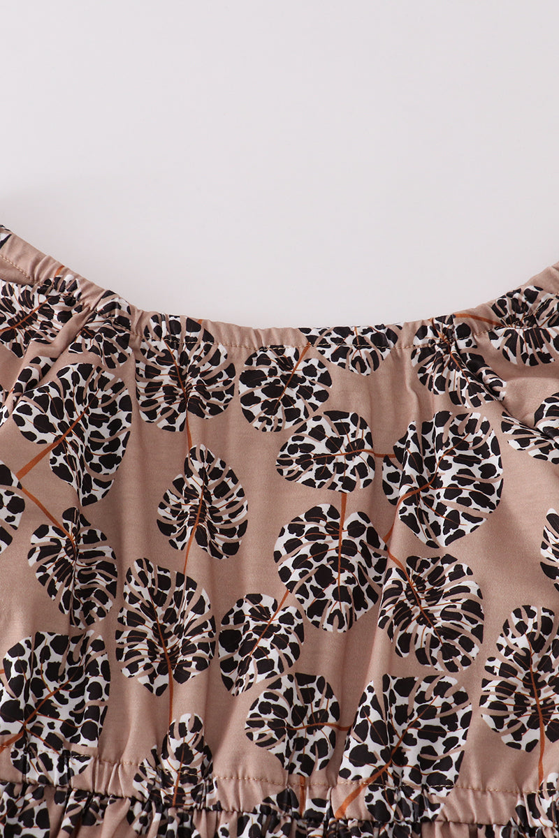 Leopard Botanical Print Women Dress - Essential Southern Charm