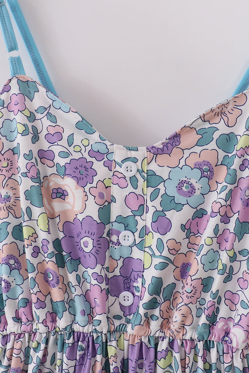 Purple Floral Women Dress - Essential Southern Charm