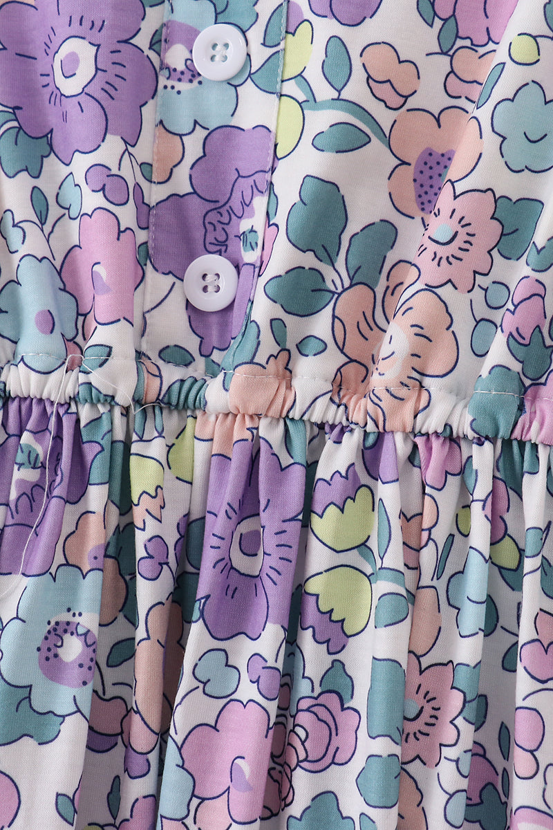 Purple Floral Women Dress - Essential Southern Charm