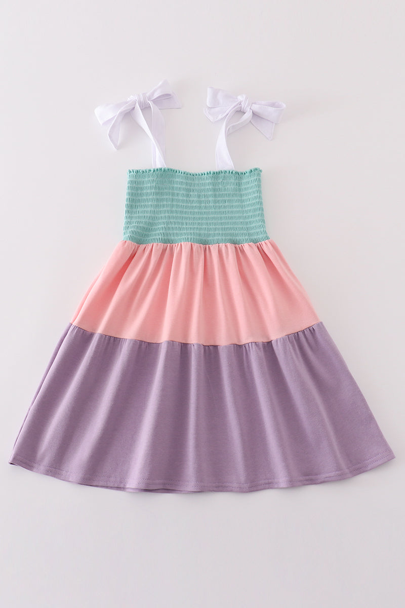 Multicolored Tiered Smocked Mom&Me Dress - Essential Southern Charm