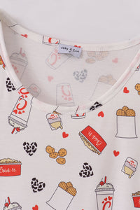 Red The Lord'S Chicken Print Mom Dress - Essential Southern Charm