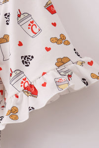 Red The Lord'S Chicken Print Mom Dress - Essential Southern Charm