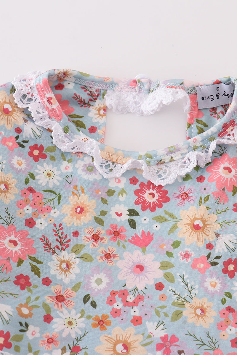 Green Daisy Print Mom&Me Dress - Essential Southern Charm