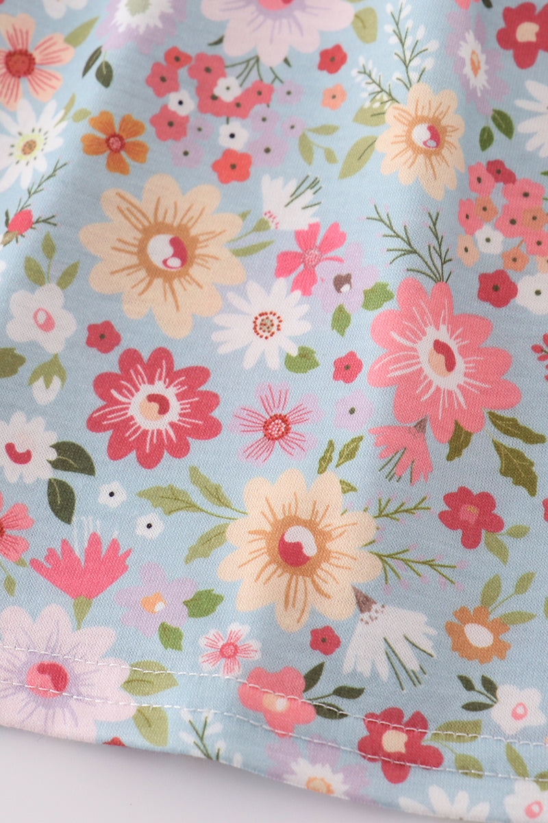 Green Daisy Print Mom&Me Dress - Essential Southern Charm