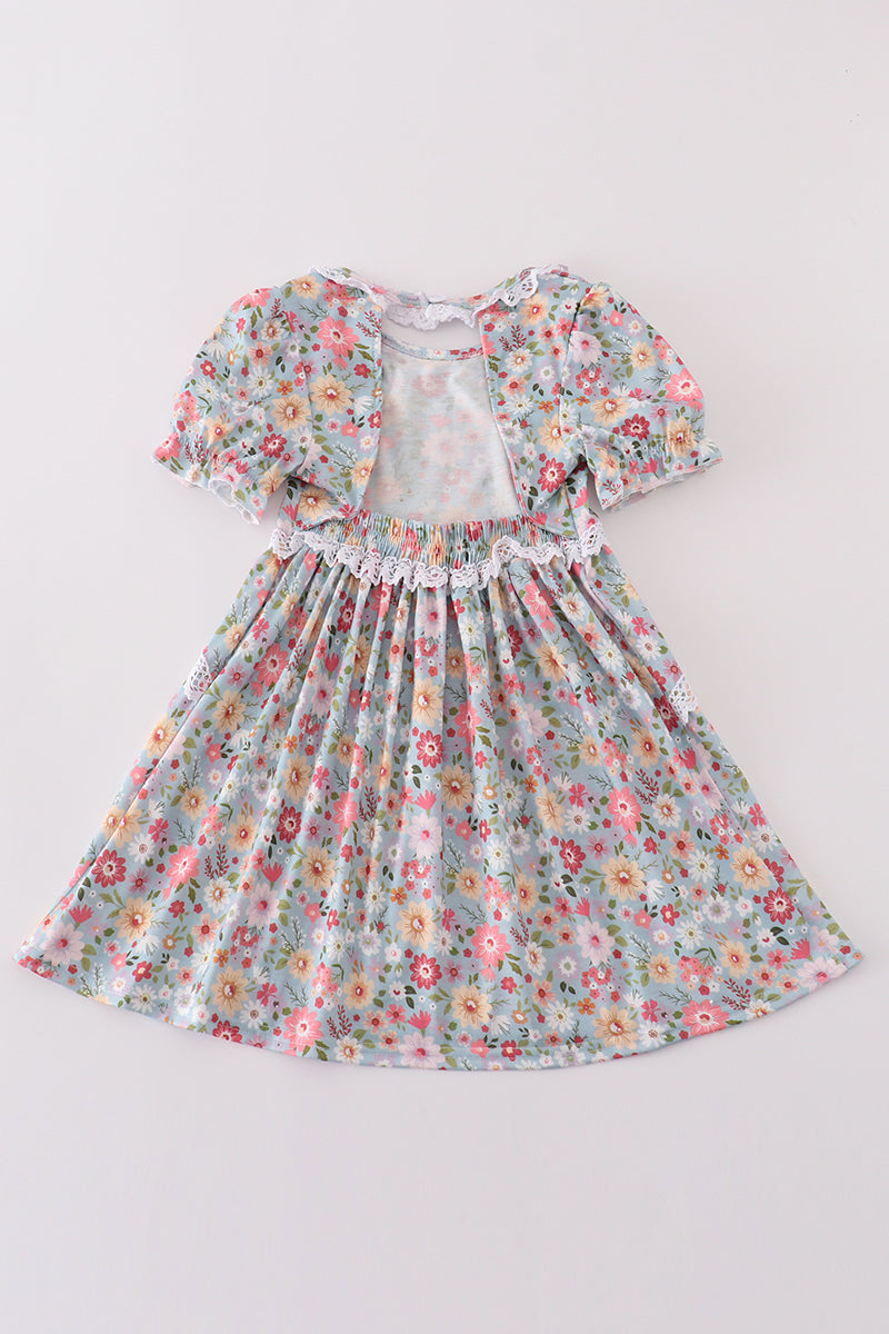 Green Daisy Print Mom&Me Dress - Essential Southern Charm