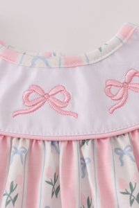 Bow Embroidered Bow Bloomer Set