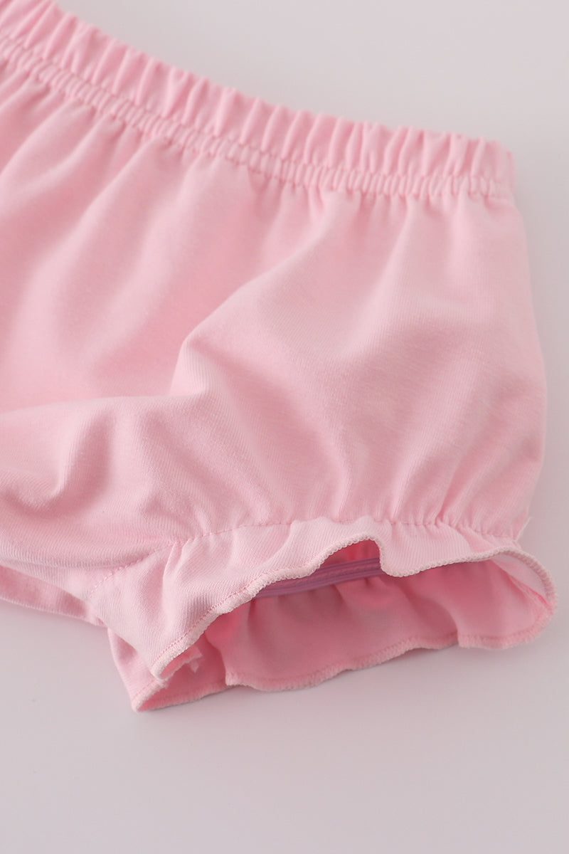 Bow Embroidered Bow Bloomer Set