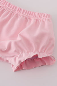 Bow Embroidered Bow Bloomer Set
