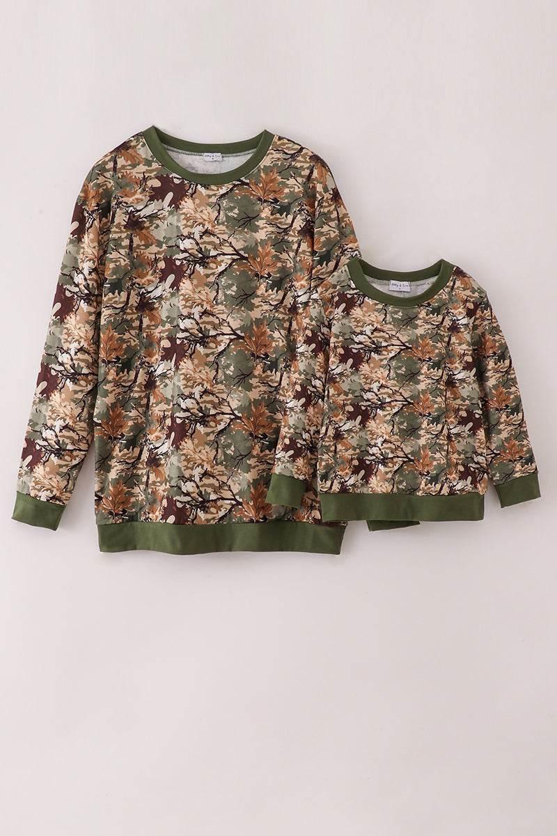 Camo Leaves Dad & Me Sweatshirt - Essential Southern Charm