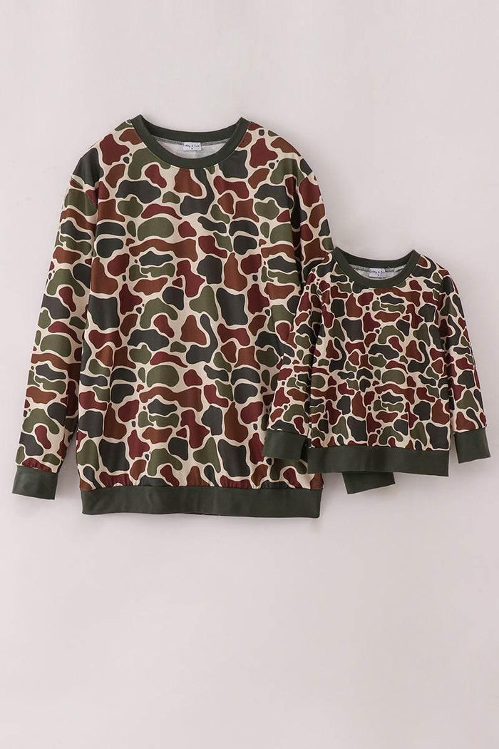 Camouflage Dad & Me Sweatshirt - Essential Southern Charm
