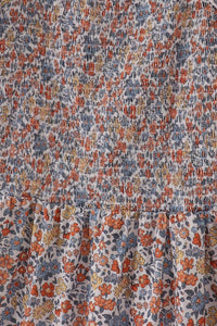 Fall Floral Print Smocked Mom Dress - Essential Southern Charm