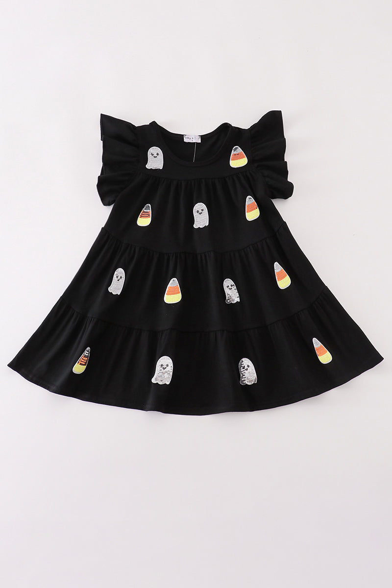 Ghost sequin ruffle dress