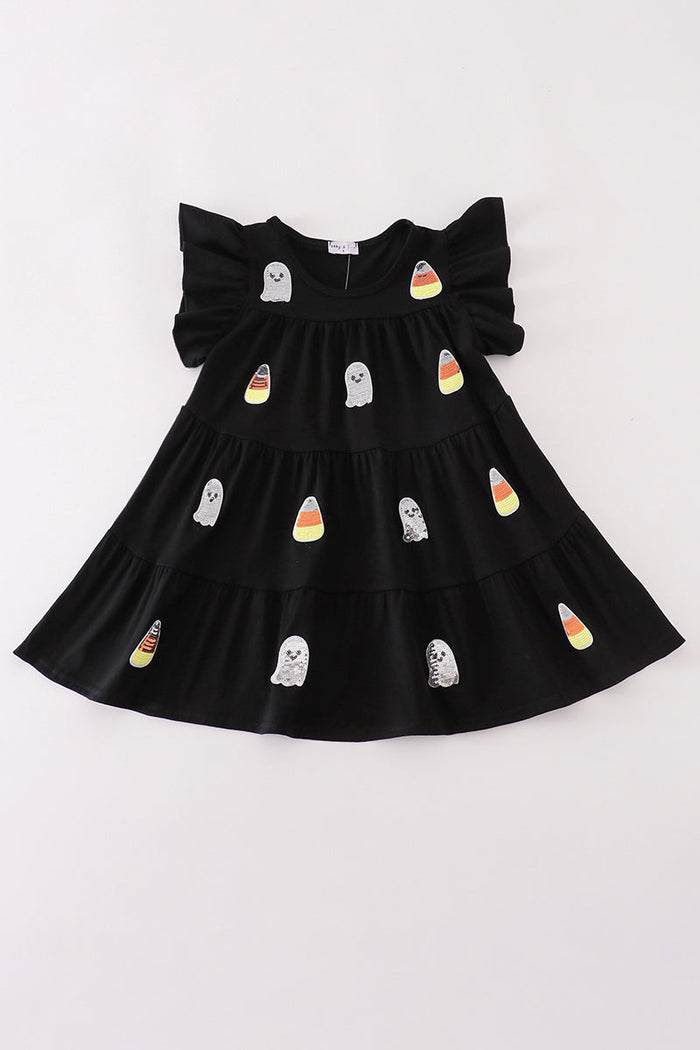 Ghost sequin ruffle dress